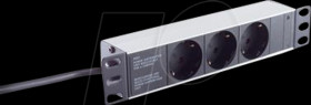 BS09-263935 10" power strip, 3-way, 1RU, black