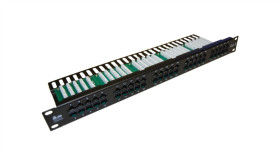 Patch Panel Telefoniczny Rack 19 Kat.3 50Xrj45 1U Czarny Alantec
