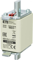 Wkładka bezpiecznikowa NH00 gCP 40kVAr/690V 004117113 /3szt./