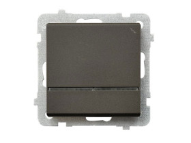 SONATA Wyłącznik schodowy podświetlany czekoladowy metalik ŁP-3RS/m/40 OSPEL