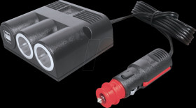 67325500 KFZ - USB/cigarette lighter socket, 4-fold, bodywork