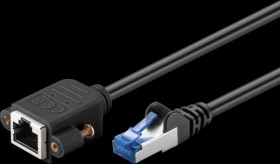 65645 Cat. 6a extension cable, S/FTP (PiMF), black, 5 m