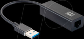USB-0401 Adapter USB 3.0 Type-A male&gt;LAN compact black