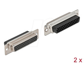 66725 D-Sub HD 44 Pin Crimp Buchse, Metall, 2 Stück