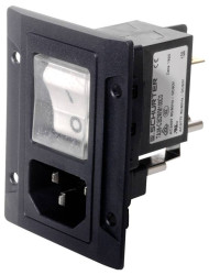 Schurter 3-109-719 Złącze męskie IEC, styki: 3, 250, 10 mA, 1 szt.