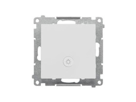 SIMON 55 Wyłącznik zwierny przycisk „światło” z podświetleniem LED szybkozłącza jasnoszary mat TS1L.01/114 KONTAKT SIMON