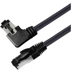 Maxtrack TI51-1,5L RJ45 Network cable patch CAT 8.1 S/FTP 1.50 m Black 90 deg