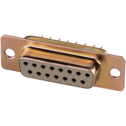 Assmann A-DF 09 PP D-sub Connector Female THT 9-way 2.54mm Pitch w Ferrite Plate