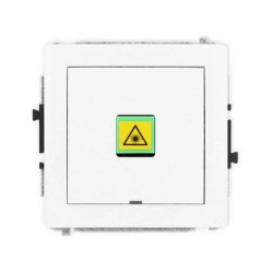 DECO Mechanizm gniazda światłowodowego/optycznego pojedynczego, bez pola opisowego, biały mat 25DGOPBO-1