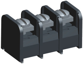 Listwa zaciskowa, dwie bariery 3-pinowe, raster 9.53mm, 20A