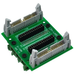 CZH-LABS DIN Rail Mount IDC30 2x15Pin 0.1&quot; Pitch(2.54mm) Header Diagnostic Test Breakout Board.