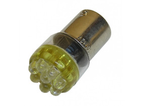 Żarówka LED P21W BA15S 1156 żółta 12V 8 led