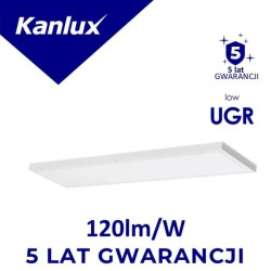Panel LED natynkowy BLINGO U 34W SR 120NW 120x30 4080lm 4000K IP20 Ikl. UGR19 5 lat Gwar. biały 39173