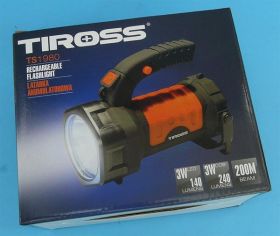 LATARKA AKU.RĘCZ.1xLED 3W+COB 3W 100mb