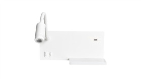 Lampa Nocna Z Półką Shelf White Led 4W+5W+2W Ml6343 Milagro