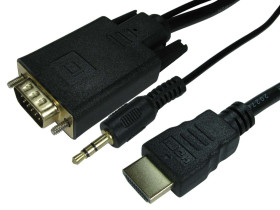 Kabel HDMI 1.8m A: HDMI B: VGA A: Męskie B: Męskie