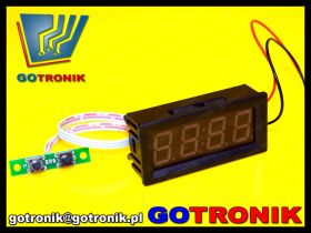 Miernik LED 3w1: woltomierz zegar DS3231 termometr