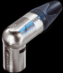 NC4MRX XLR angled connector, 4-pin, silver, nickel-plated