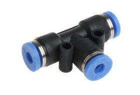 Adapter gwintowany teowy typu rura – rura, 10 barów