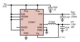 ±6A Monolithic Synchronous Step-Down Regulator for DDR Termination
