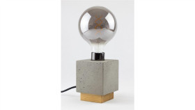 Lampa Stojąca Kwadratowa, Biurkowa Z Betonu Architektonicznego, Przewód W...