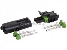 Złącza hermetyczne Weather-Pack; wtyk-gniazdo 2P