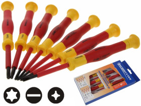Zestaw wkrętaków precyzyjnych / Wkrętaki izolowane 1000V / Wkrętaki dla instalatorów 7 SZTUK - 1KV / E32207