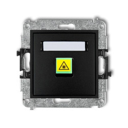 MINI Mechanizm gniazda światłowodowego/optycznego pojedynczego czarny mat 12MGOP-1