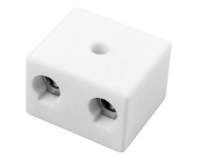 Złączka gwintowa porcelanowa 16mm² 2-tory biała z 1 otworem montażowym CPO-30A-2P 80732516