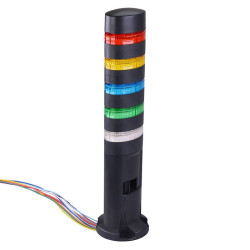 LD6A-5DZQB-RYSGW Red/Yellow/Blue/Green/White Stack Light LED Tower with Sounder & Flasher Direct Mount 24VAC/DC IDEC