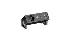 Bachmann Desk2 1X Gniazdo Z Uziemieniem 1X Ładowarka Usb, Czarny