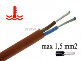 Przewód silikonowy SIHF 2x1,5 czerwony, linka,Cu