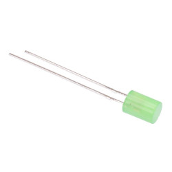 Green Cylindrical 5mm Diffused LED 2200mcd 110°