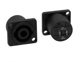 Gniazdo SPEAKON (spikon) - montaż do obudowy typ2