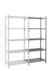 System półek, kolor Niebieski, materiał: Blacha stalowa galwanizowana, Manorga