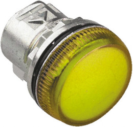 Światło kontrolne – reflektor, seria: 800F, kolor: Żółty, otwór: 22mm, IP66, Montaż panelowy