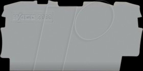 2000-1391 End and intermediate plate for WAGO 2000, grey