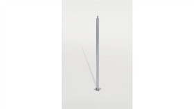 Słup Stalowy Okrągły Jednolity Oświetleniowy 3 Metry