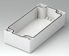 ABS enclosure shell, (L x W x H) 160 x 80 x 40 mm, light gray (RAL 7035), C2081601