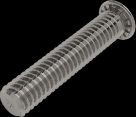 Press-in threaded bolt, M5, Ø 6.5 mm, 15 mm, steel, stainless, 004.62.559
