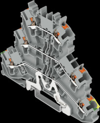 2202-3227 Three-tier feed-through terminal, dia. 0.25 - 2.5 mm, PE/L/L
