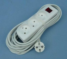 PS-3xGN+WYŁ.10,0mb PRZEDŁUŻACZ BEZ UZIE