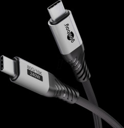 74776 USB4 2.0 cable, 80 Gbit/s, 240 W, 16K 60 Hz, textile sheath, 1.5