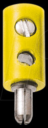 Miniature plug, 2.6 mm, yellow