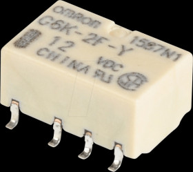 G6K-2F-Y 12VDC Subminiature relay, SMD, 2 x UM, 125VAC/60V 1A