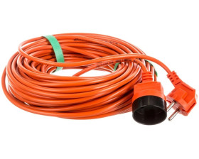 Przedłużacz ogrodowy 1-gniazdo b/u 25m /OMY 2x1/ pomarańczowy PK-1025