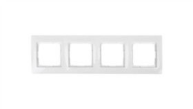 Simon 54 Premium Ramka Poczwórna Biała Dr4/11