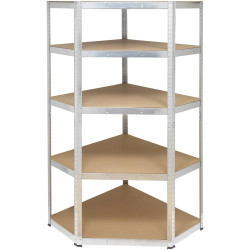 Toolcraft KPW77 Storage Rack 175kg Galvanized Metal Corner Unit MDF Shelves