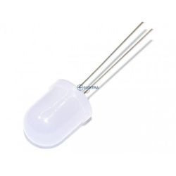 dioda LED 10mm biała matowa 1300mcd