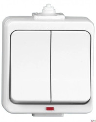 JANTAR-bis Łącznik świecznikowy z podświetleniem n/t IP44 biały WNT-2J-b/S